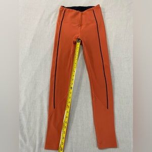 Zyia burnt orange ribbed premium 7/8 24” leggings